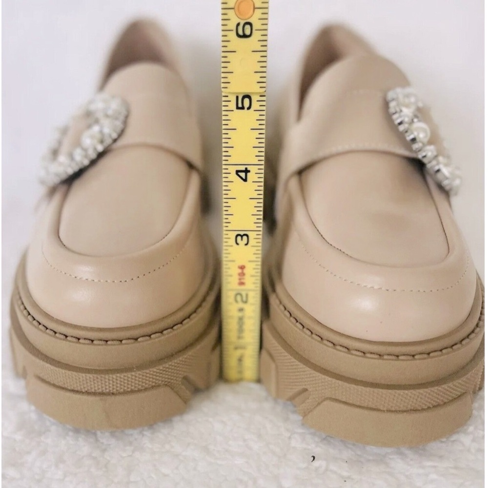 Alohas Platform Loafer Trailblazer Crystal Stone Beige EU 38 / US size 7.5 - Picture 12 of 15
